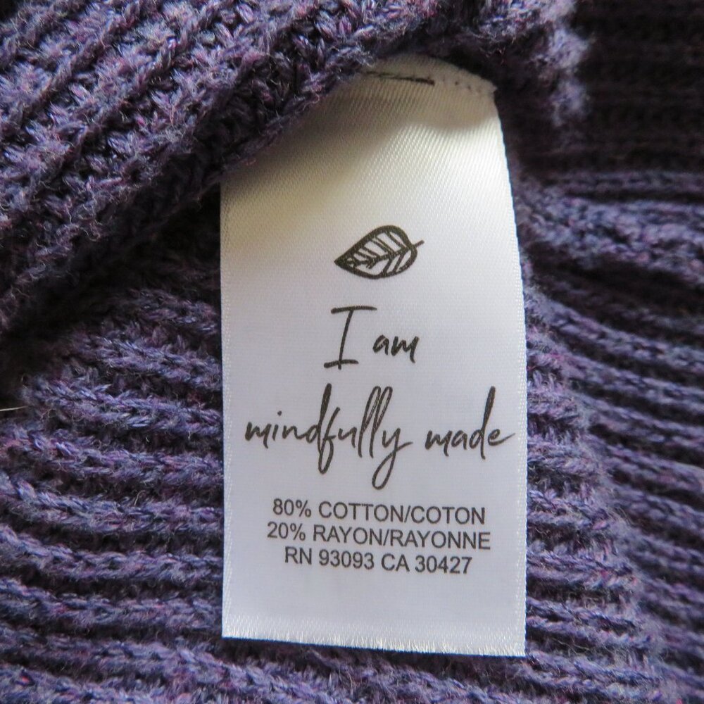 🔥HP🔥 NIC+ZOE Shaker Stitch Cotton Blend Crewneck Sweater, Fig, XL - NWOT - Picture 6 of 7